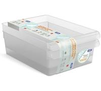 Rotho Loft Set di 3 organizer per frigorifero, in plastica alimentare (PP), senza BPA, trasparente, (31 x 22 x 12 cm)