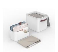 Rotho MyPaper MY PAPER Plus - Set organizer per documenti, in plastica (PP), senza BPA, bianco/rosso, (40 x 29,2 x 46,5 cm)