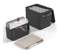 Rotho MyPaper MY PAPER Plus - Set organizer per documenti, in plastica (PP), senza BPA, nero, (40 x 29,2 x 46,5 cm)