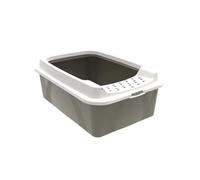 Rotho MyPet Eco Bonnie - Lettiera per gatti con ingresso superiore, in plastica riciclata, colore: beige/bianco, M (57,2 x 39,3 x 20,9 cm)