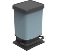 Rotho Paso Cestino con Coperchio, Plastica (PP Riciclato) senza BPA, Blu, 20 L, 29.3 x 26.6 x 45.7 cm
