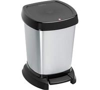 Rotho Cestino Paso Cosmetic in plastica riciclata da 6 litri, argento metallizzato - argento materiale sintetico F600000