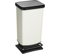 Rotho Pattumiera con Pedale Paso 40 L Bianco Igienico & Sostenibile IN Plastica