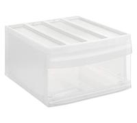 Rotho Systemix Cassettiera 1 Cassetto, Plastica (PP) senza BPA, Trasparente, L, 39.5 x 34.0 x 20.3 cm