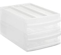Rotho Systemix Cassettiera con 2 Cassetti, Plastica (PP) senza BPA, Trasparente, M Duo, 39.5 x 25.5 x 20.3 cm