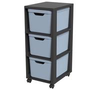 Rotho Torre cassettiera con ruote 3x 16L Blu