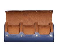 ROTHWELL Custodia da viaggio per 3 orologi, resistente protezione portatile, adatta a tutti gli orologi da polso e orologi intelligenti fino a 50 mm (blu/marrone chiaro)