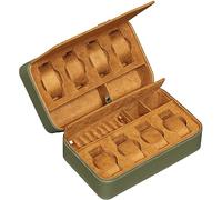 ROTHWELL Custodia da viaggio per 8 orologi, per 8 orologi, occhiali da sole, anelli e gemelli, resistente protezione portatile con cerniera, si adatta alla maggior parte degli orologi da polso e