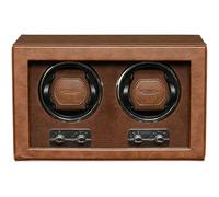 ROTHWELL Double Watch Winder for Automatic Watches with Quiet Motor with Multiple Speeds and Rotation Settings (Tan/Brown)
