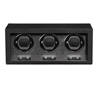 ROTHWELL Triple Watch Winder per orologi automatici con motore silenzioso con velocità multiple e impostazioni di rotazione (Nero/Grigio)