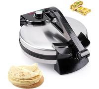 Roti Maker elettrico con superficie antiaderente, impostazioni di temperatura versatili e doppio riscaldamento per la creazione senza sforzo di chapati e tortilla, ideale per cucine compatte e diverse