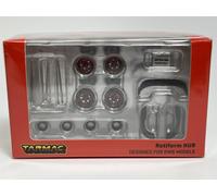 Rotiform Hur 8 Set Pezzi Cromo Rosso 1:64 Tarmac Works T64W006RD