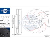 ROTINGER 2x Disco Freni Anteriore Ø280 MM Forati Ventilato per Hyundai i30 Fd