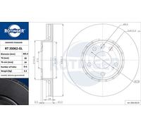 ROTINGER 2x Disco Freni Anteriore Ø305.3 MM Ventilato per Renault Trafic II Box