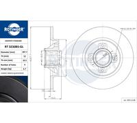 ROTINGER 2X Disco Freno Ø267.8Mm Posteriore Per Citroën Berlingo 1.6 HDi 90