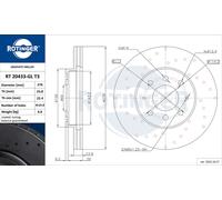 ROTINGER 2X Disco Freno Ø276 Mm Ventilato Anteriore Per Mitsubishi Galant VI EA