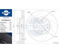 ROTINGER 2x Disco Freno Ø314 MM Ventilato Frontale per Seat Tarraco Alhambra Van