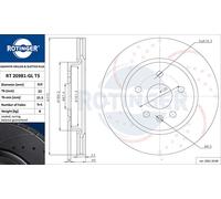 Rotinger Disco freno posteriore ventilato per Opel Insignia A Caravan 2x