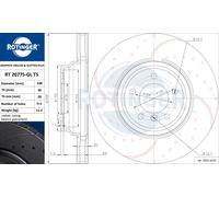 ROTINGER 2x Disco Freno Ø348 MM Ventilato Frontale per BMW X1 3er Coupé E91