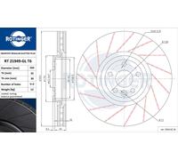 ROTINGER 2x Disco Freno Ø350 MM Ventilato Frontale per Jaguar F-Pace i-Pace Land