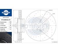 ROTINGER 2x Disco Freno Ø350 MM Ventilato Frontale per Terra Rover Range Jaguar