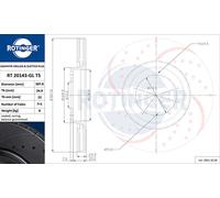 ROTINGER 2x Disco Freni Anteriore Ø307.8 MM Forati Ventilato per Opel Corsa E