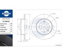 ROTINGER 2x Disco Freno Posteriore Ø239.8 MM per Opel Astra H L48 1.4 1.6 A04