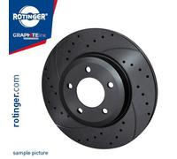 ROTINGER 2x Disco Freno Posteriore Ø255 MM Pieno Forati per Audi A6 Avant 4B C5