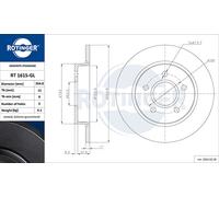 ROTINGER 2X Disco Freno Posteriore Ø264.8 Mm Per Ford Focus II DA_ HCP DP 1.6