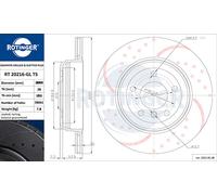 ROTINGER 2x Disco Freno Posteriore Ø320mm Adatto A per BMW 5er Touring E61 525d