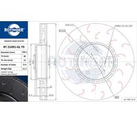 ROTINGER Disco Freno Ventilato Anteriore Sinistra Adatto per Lexus Is III RC L1