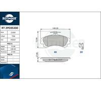 ROTINGER Pastiglie Bremsbelegsatz Frontale per Smart Forfour Mitsubishi COLT VI