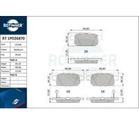 ROTINGER Pastiglie Bremsbelegsatz Posteriore per Suzuki SX4 S-CROSS Baleno Fz NZ