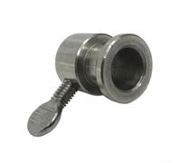 Rotisserie - Set di 2 rulli guida per spiedini in ferro cromato, stabili, per barbecue, barbecue, girarrosto, per cucinare anche carne, spiedini, rotoli, compatibili con aste da 8 x 8 mm (4 pezzi)