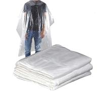 ROTKUSZ 100 Pezzi Mantelle per Parrucchiere Monouso, 120 * 90 cm, Materiale in PVC, Impermeabile Panno, adatta per Parrucchiere, Famiglia e Negozi di Bellezza