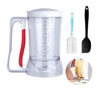 ROTKUSZ Dosatore Pancake 900ml Plastica Dispenser per Pastella con Maniglia a Molla Dosatore Pancake con Scala per Muffin, Pancake, Waffle, Cupcakes