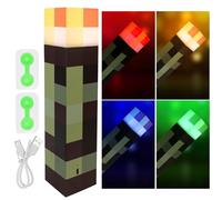 ROTKUSZ Lampada da Parete Torcia Miner, 28cm Lampada 3D Torch, 4 Colori, USB-C Lampada da notte Ricaricabile, Luce notturna portatile da parete, per bambini, regali, camera e feste