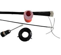 ROTOBRUSH PELLET- KIT PULIZIA STUFE E CALDAIE A PELLET FAI DA TE E GIUNTO ASPIRA FULIGGINE ROTAZIONE CON TRAPANO 6/9/12/15 metri - PULIZIA TUBI da 80 a 130 mm -Bloccaggio aste con vite trasversale