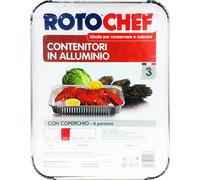 Rotofresh 3 Contenitori 4 Porzioni Alluminio