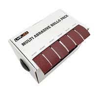 Rotola di stoffa a velo, 6 rotoli di carta abrasiva in vetro pacchetto lungo con distributore, per la lucidatura dei metalli 80, 150, 240, 320, 400, 600, 600, nastri abrasivi per le Sanders a 6 metri