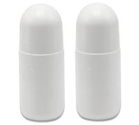 Rotola su bottiglie, 2 pcs da 50 ml di bottiglie a rulli vuote ricaricabili, contenitore a sfere rulli in plastica prova di perdite, rullo fai-da-te portatile per balsami per olio essenziale