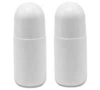 Rotola su bottiglie, 2pcs da 50 ml di bottiglie a rulli vuote ricaricabili, contenitore a sfere rulli in plastica prova di perdite, rullo fai-da-te portatile per balsami per olio essenziale.