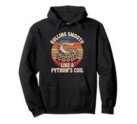 Rotolamento liscio come una bobina di pitone Retro Snakes Ball Python Felpa con Cappuccio