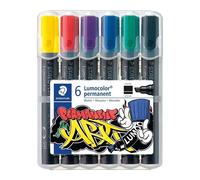 Rotolatore Permanente Staedtler Lumocolor Art Punta Bisellata 2-5 Mm Pack 6x