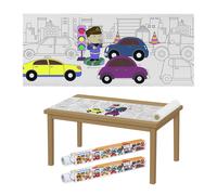 Rotoli Carta Disegno Colorare Rullo 3m Pittura Bambini Fogli Dipingere Set 2