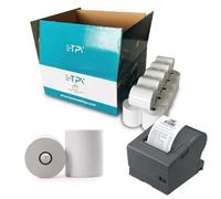 Rotoli Carta Termica 80x60 mm - 100 Rotoli Carta per POS - Carta Scontrini - Compatibile con Stampante Termica, Registratore di Cassa e Bilance - Senza Bisfenolo A - 60 Gr - 45 Metri/Rotolo