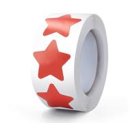 Rotoli di adesivi a forma di stelle rosse, 2,5 cm, piccoli, etichette autoadesive a forma di stella, adesivi a stella natalizi, adesivi per ricompense, decorazioni per bambini, insegnanti, affari, 500