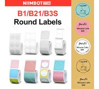 Rotoli di carta adesiva per etichette rotonde di colore bianco Niimbot per mini etichettatrice mobile adesiva B1 B21 Stampante Carte di diverse dimensioni