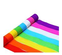 Rotoli di Carta Crespa 4,5cm x 25m Stelle Filanti in Carta Crespa per Feste Pendenti a Spirale 8colori Decorazioni per Appendere Sullo Sfondo per Decorazioni Cerimonie di Nozze Fatte a Mano (8 Rotoli)