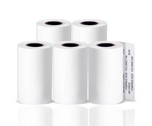 Rotoli di carta termica per registratore di cassa, POS, per macchine per carte di credito, con striscia rossa di segnalazione (5, 57 mm x 40 m)